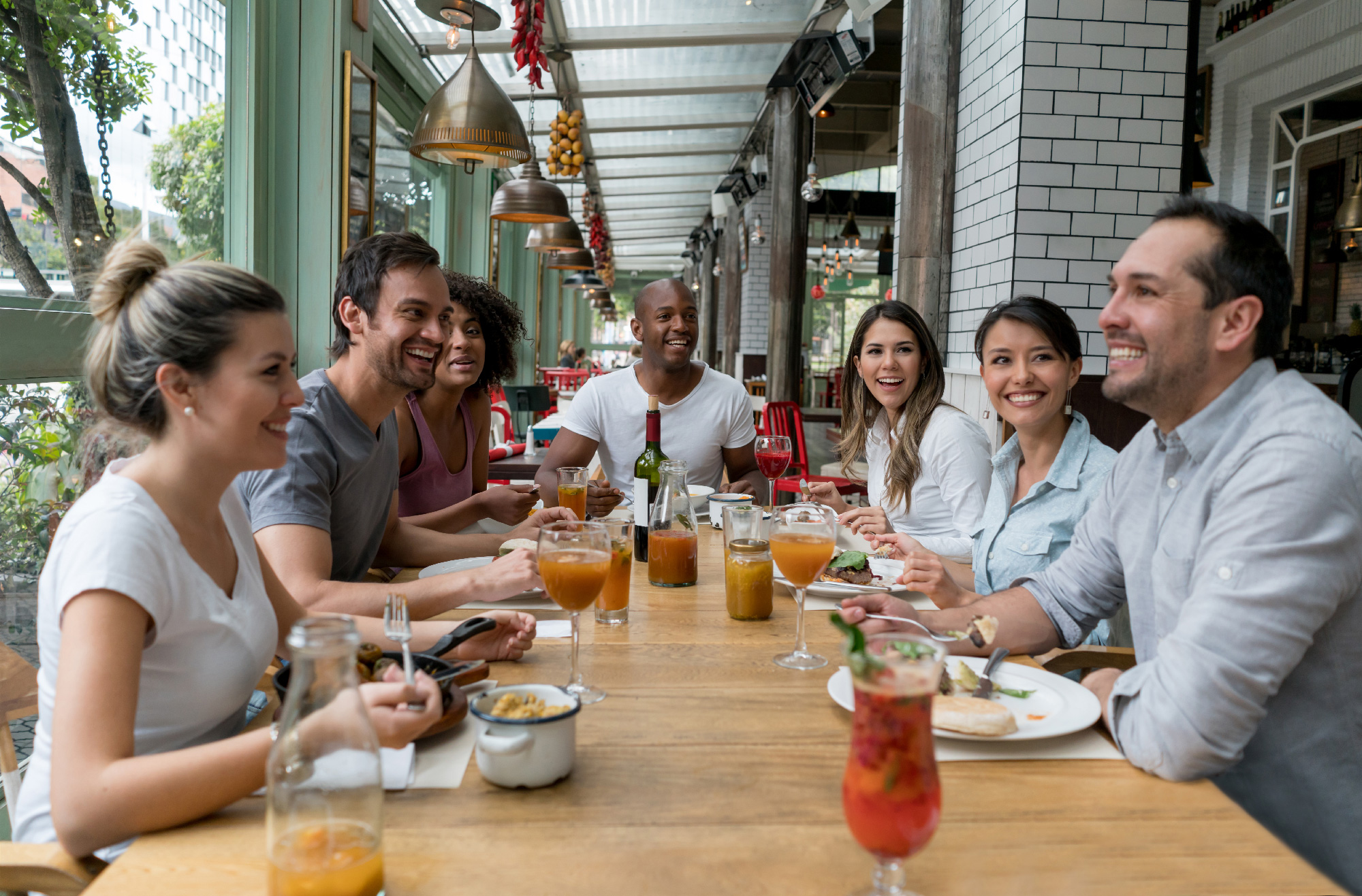 Adults eating out in Torrance, CA